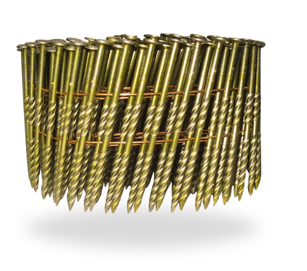 Coil nails for pallet manufacturing and export crate fastening